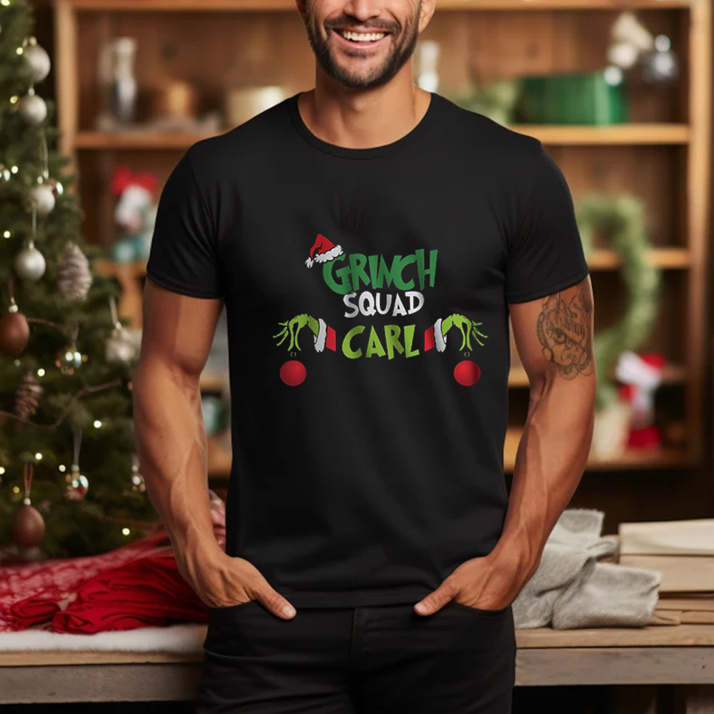 Grinch Squad Matching Family Christmas Holiday Unisex T-Shirt